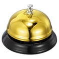 thumbnail image 1 of Uxcell 85mm(3.35") Desk Bell Steel Electroplating Gold Tone 1 Pack, 1 of 5