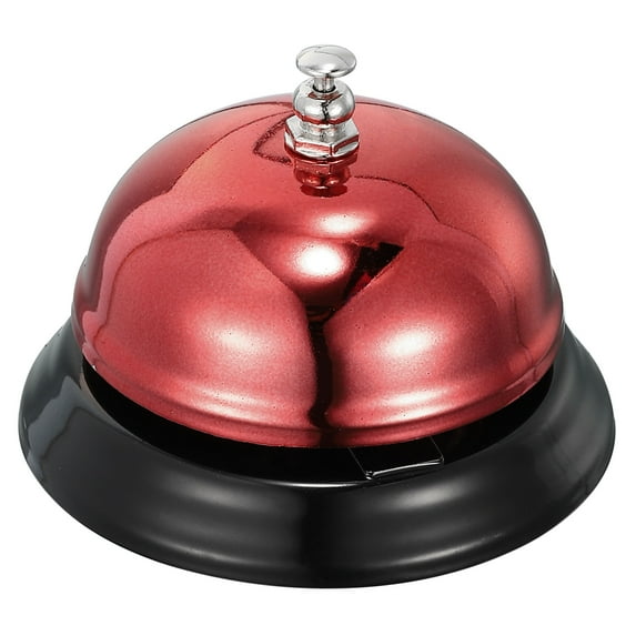 Uxcell 85mm(3.35") Desk Bell Steel Electroplating Red 1 Pack