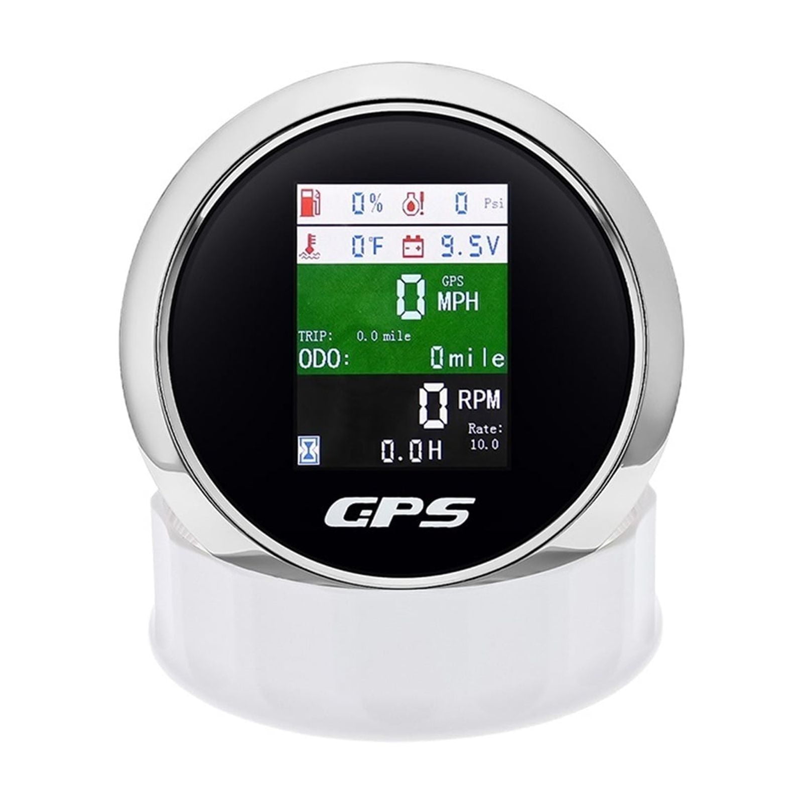 85mm 6 In 1 Multi-functional Digital Gauge GPS Fuel Level Water Temp ...