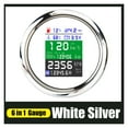 85mm 6 in 1 Multifunctional Digital Gauge GPS Fuel Level Water Temp