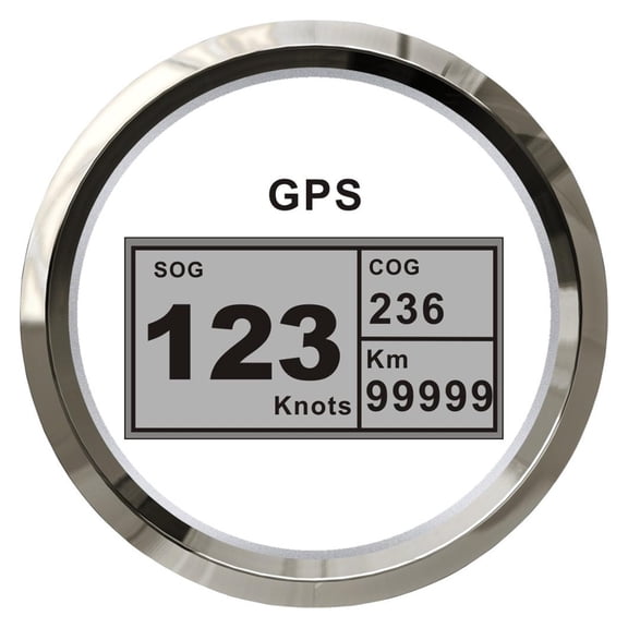 85mm Boat Car GPS Speedometer Digital LCD Speed Gauge Tripmeter Course With GPS Antenna 12V 24V Red/Yellow Backlight ,Easy to Install
