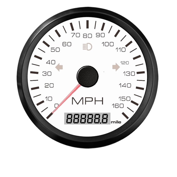 85mm Boat GPS Speedometer 0-160MPH With Turning Light For Marine Car Motorcycle Waterproof Speed Meter Odometer Stainless 9-32V ,Easy to Install