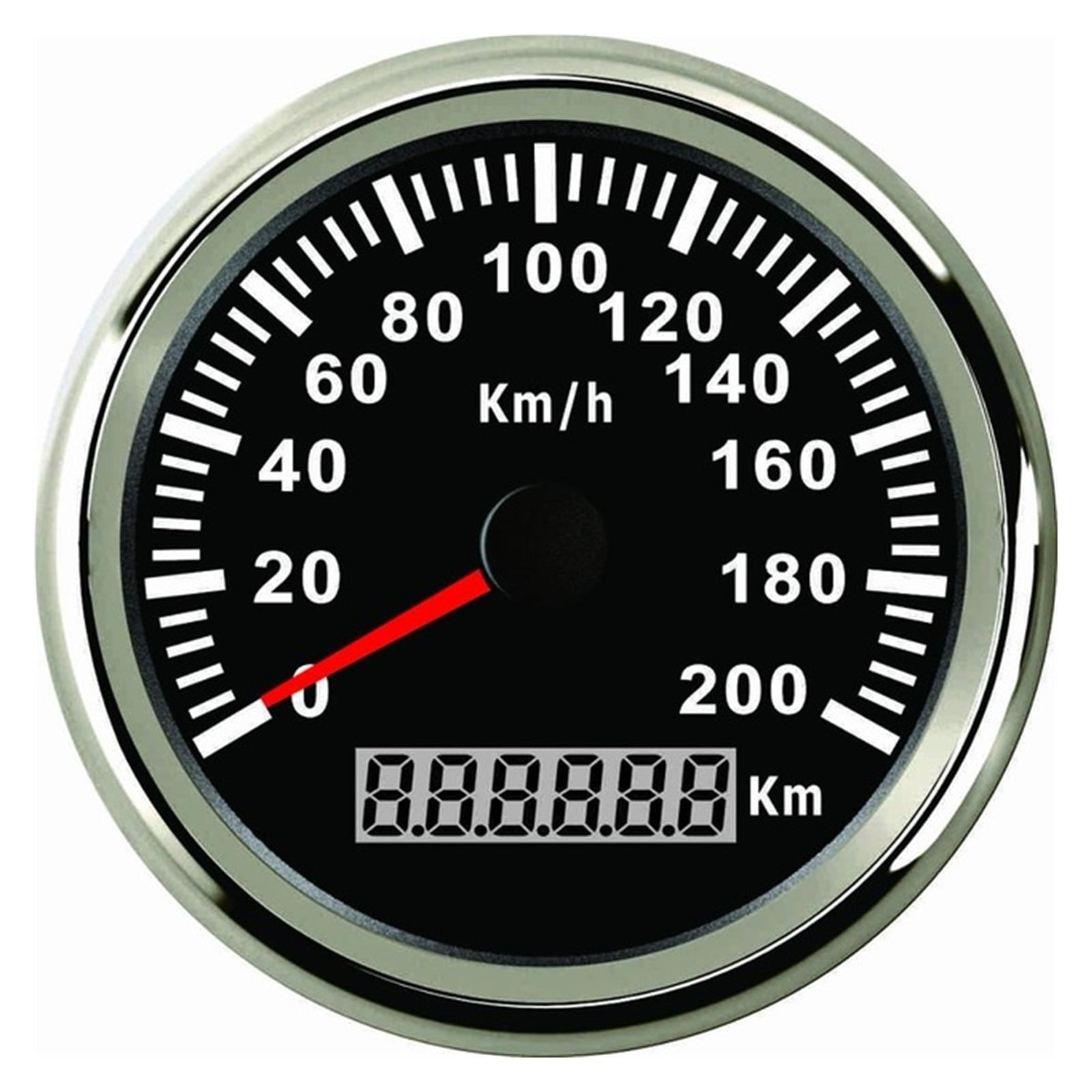 85mm Car Digital GPS Speedometer 200 Km/h Red LED Speed Gauge For Auto ...