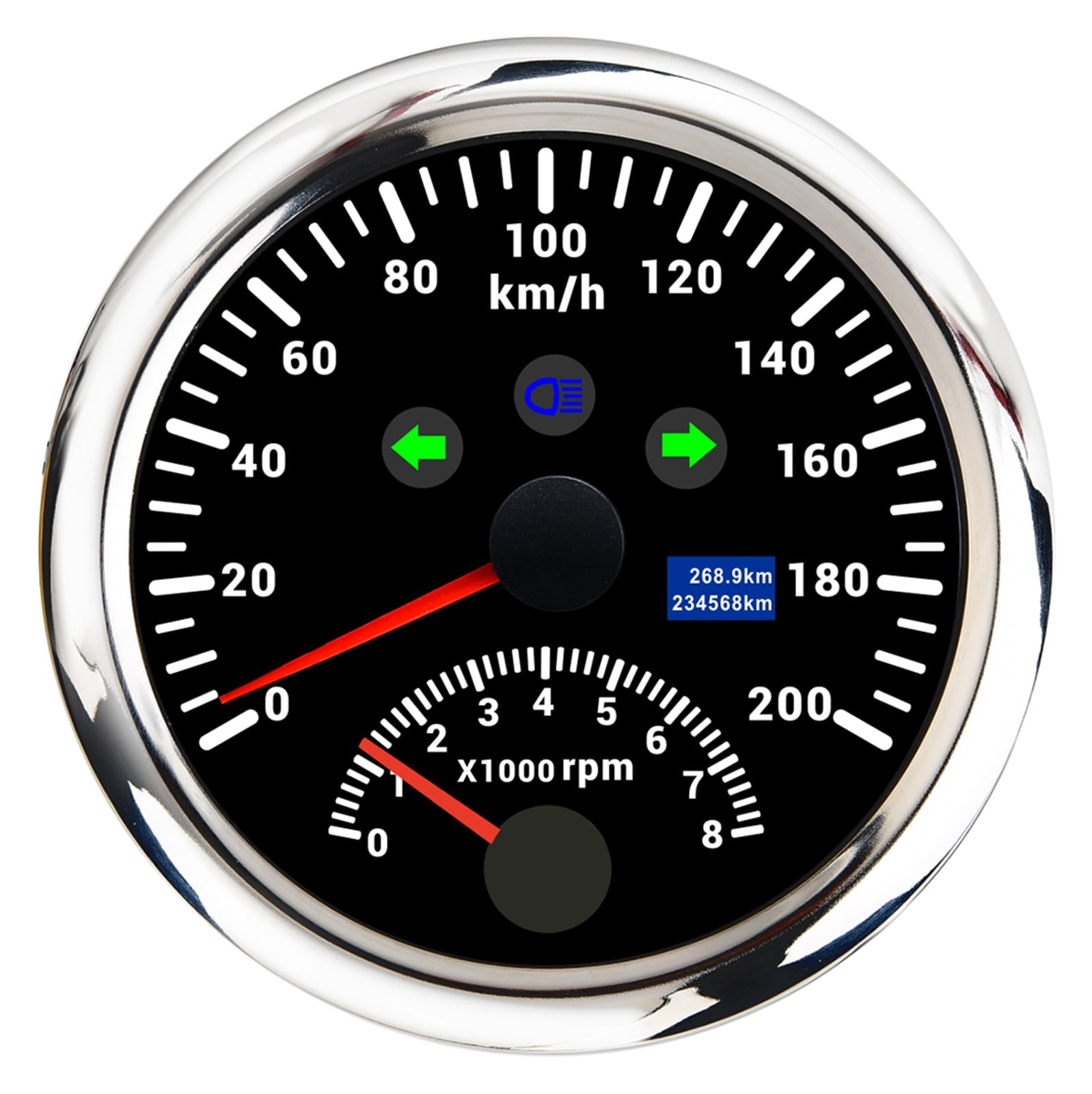 Real Speedometers 85mm Digital Car Truck Boat GPS Speedometer Gauge 0-200KM/H 0-120kmh ...