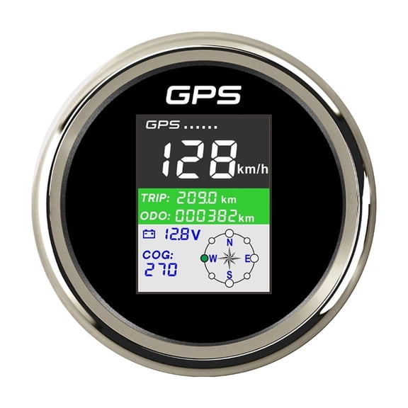 85mm Digital GPS Speedometer 0-999Km/h MPH Knots Total Mileage Adjustable Trip COG With GPS Antenna Voltage 9-32V Waterproof ,Easy to Install
