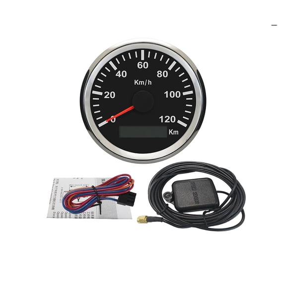 85mm GPS Speedometer 120km/h 200km/h Speed Gauge Odometer UTV Motorcycle Marine Boat Buggy 12V/24V With Red Backlit ,Easy to Install