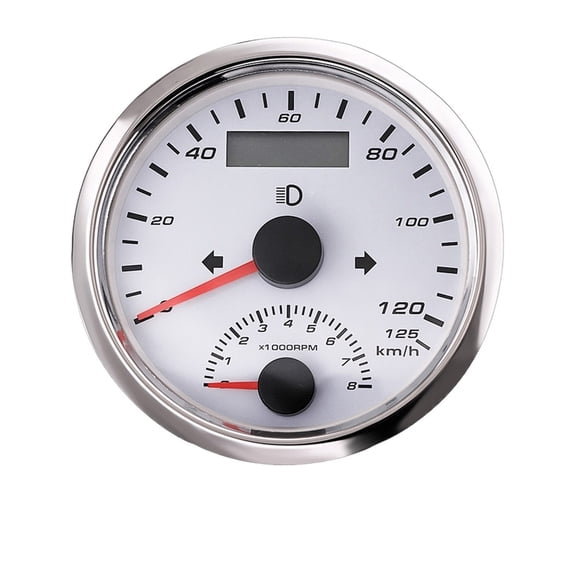 85mm GPS Speedometer Odometer GPS Antenna 125 Km/h 200km/h With Tachometer 0-8000 RPM Over Speed Buzzer Alarm 2IN1 Tacho Gauge ,Easy to Install