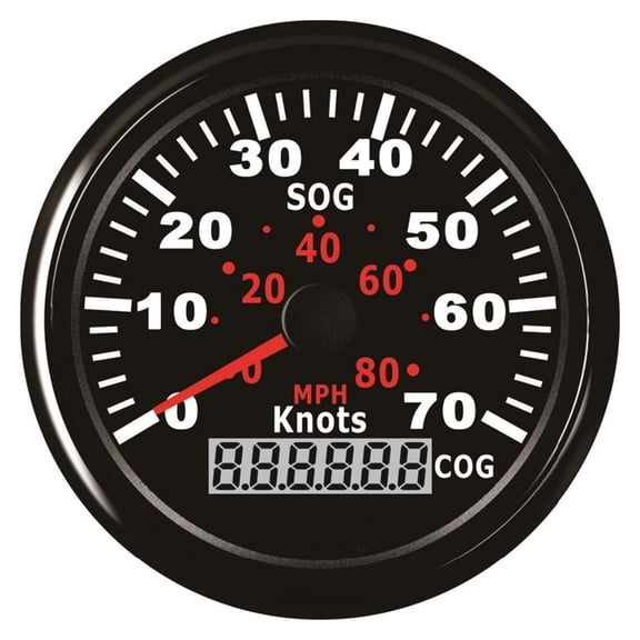 85mm GPS Speedometer Stainless Waterproof Gauge 70Knots 80MPH Speed For Car Motorcycle Boat 12V 24V With Backlight Speed Sensor ,Easy to Install