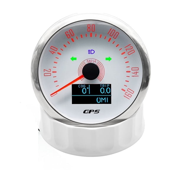 85mm GPS Speedometer With Antenna For Motorcycle Yacht Boat Car Waterproof Odometer 160MPH Speed Trip ODO COG 9-32V 7 Colors ,Easy to Install