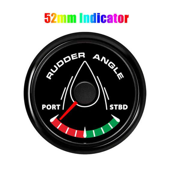85mm Rudder Angle Indicator 0-190 ohm With Mating Sensor 52mm 8 Color Backlight Marine Rudder Angle Gauge Meter ,Easy to Install