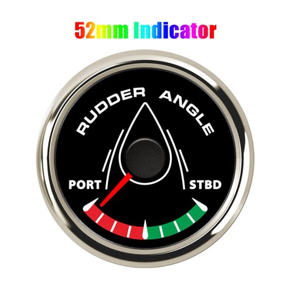85mm Rudder Angle Indicator 0-190 ohm With Mating Sensor 52mm 8 Color Backlight Marine Rudder Angle Gauge Meter ,Easy to Install
