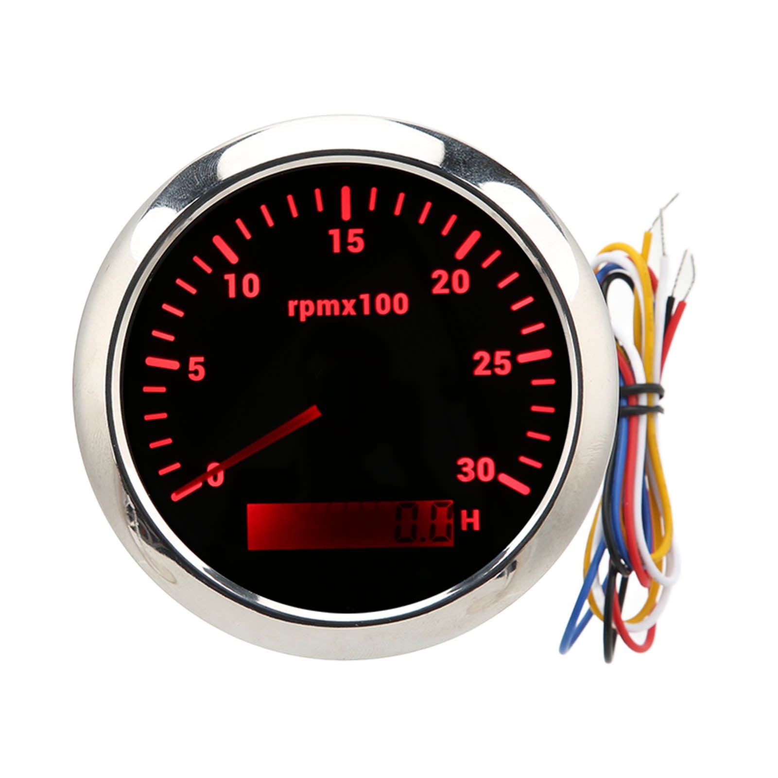 85mm Tachometer 3000RPM Gauge with Hour Meter Red Backlight DC 9?32V