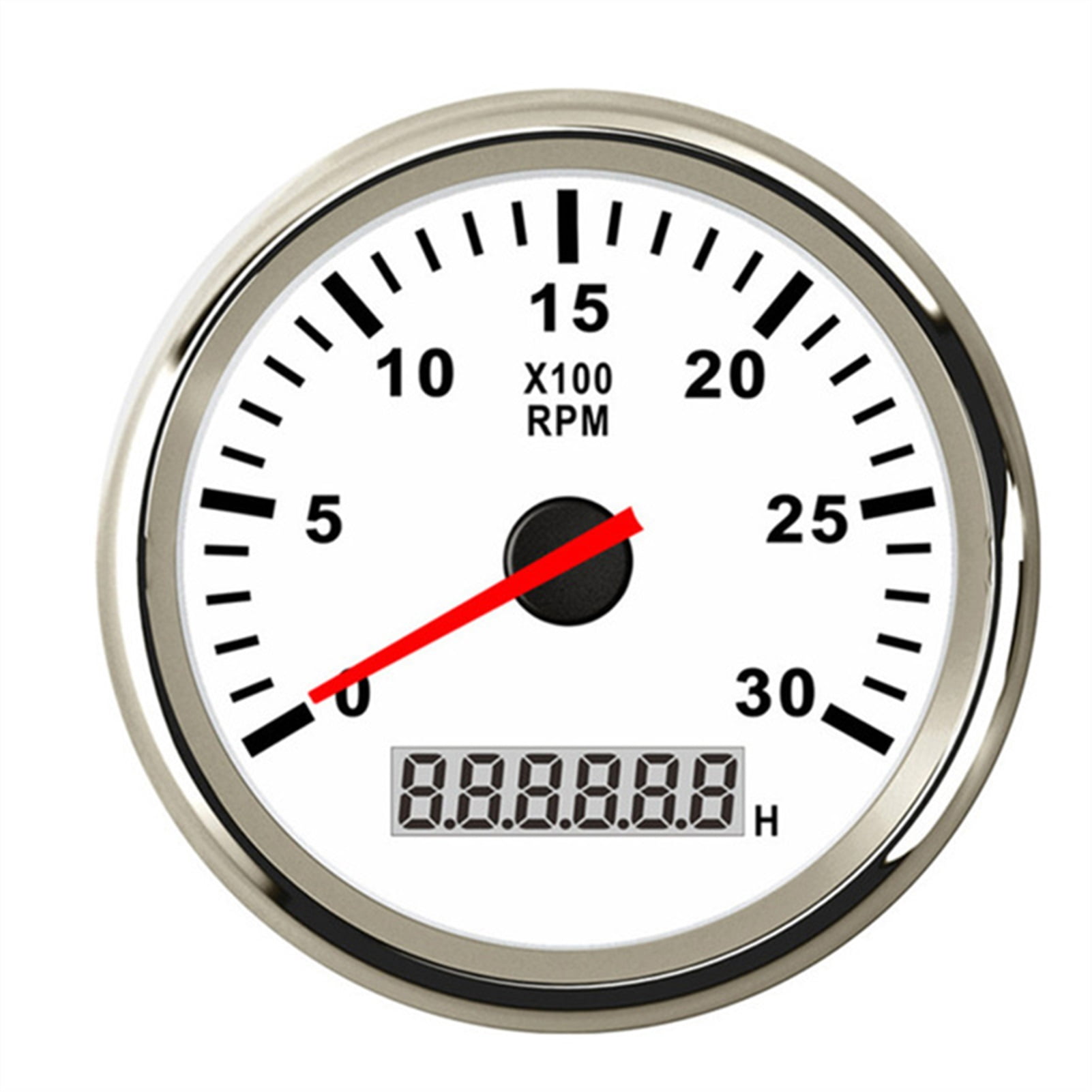 85mm Tachometer Gauge with LCD Hour Meter 3000 RPM Car Boat Tacho ...