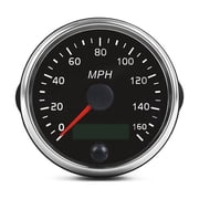 85mm Universal Speedometer 160MPH Speed Gauge Meter With White/Amber Backlight 12V 24V With LCD For Car Truck Boat Motor
