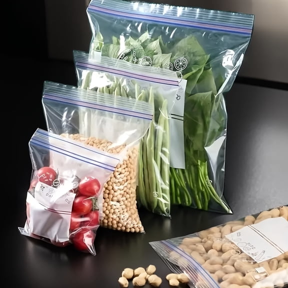 85pcs Set of 3 Sizes Reusable Sealed Double-Layer Bags for Candies, Snacks, Dried Fruits, Grains, Spices, Portable Leak-Proof Preservation Container, Vacuum Sealed Pocket, Travel Underwear Storage