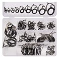 85pcs/lot of 9 Different Sizes of Stainless Steel and Ceramic Fishing