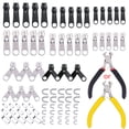 thumbnail image 1 of 85pcs/set Zipper Rep Kit Sewing for Jacket Slider Install Plier Metal Lock Pull Replacement for Head Garment Accessories, 1 of 10