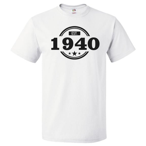 86th Birthday Gift For 86 Year Old Established 1940 T Shirt