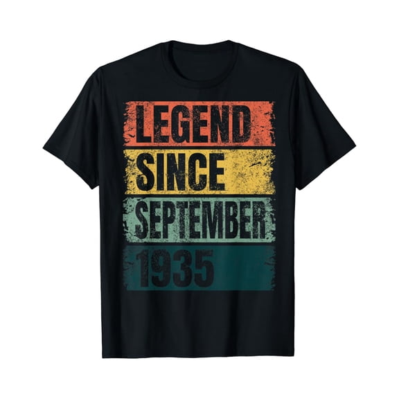 85th Birthday Gifts Age 85 Years Legend Since September 1935 T-Shirt Vintage Tee -Birthday Gifts