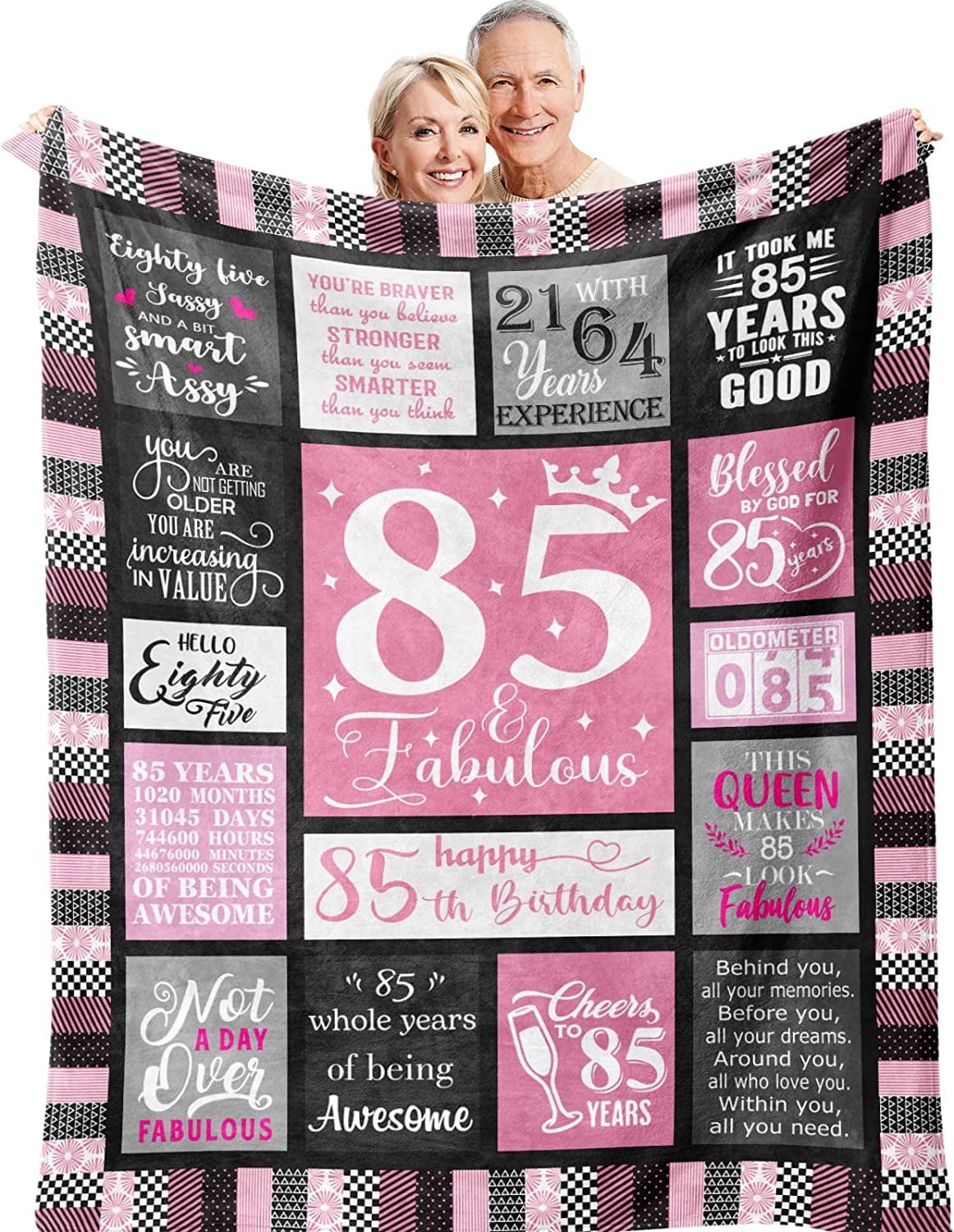 85th Birthday Gifts for Women Blanket, 85th Birthday Party Decorations