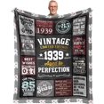 thumbnail image 1 of 85th Birthday Gifts for Men Blanket 60"x 50", Gifts for 85 Year Old Man, 85 Birthday Decorations for Men, Gift for 85 Year Old Man/Dad/Grandpa, 1 of 6
