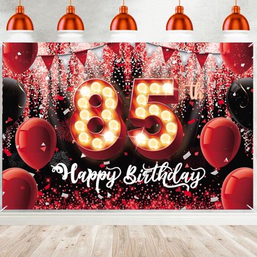 Red Paper Happy Brthday Party Banner Flag Decoratons