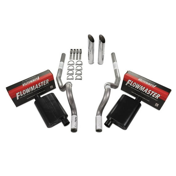 86-04 Ford Mustang 2.5" Dual Exhaust Kit Flowmaster 40 Series Rear Exit SW Tip