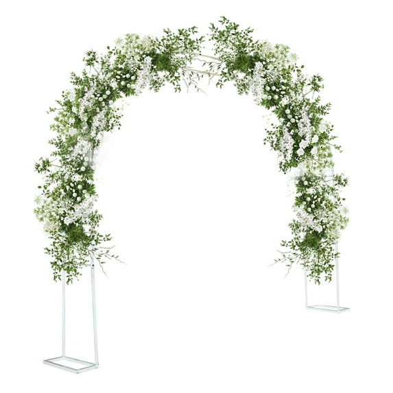 86.5in Metal Wedding Arches, Metal Garden Arch Trellis for Climbing Plants, Wedding Arch Frame for Ceremony Birthday Party Outdoor Indoor Celebration Decoration