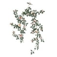thumbnail image 1 of 86.6", Pink Flower Garland Artificial Rose Vines Hanging Floral Garland for Home Decor Wall Trellis Fence Wall Decoration, 1 of 5