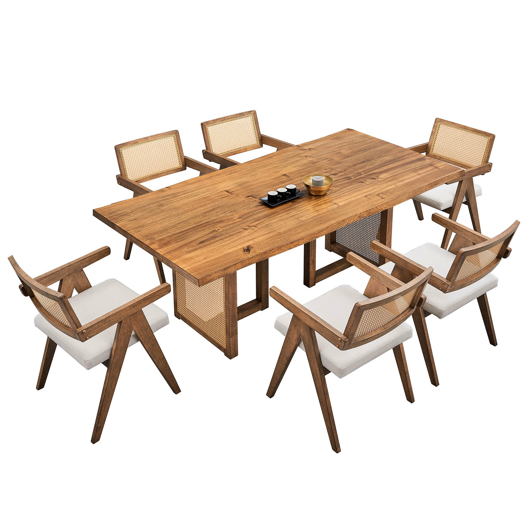 86.61 Inch Rectangular Waves 7-Piece Kitchen Set - Walmart.com