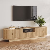 86.6'' TV Stand for TVs, Modern TV Console with Storage and Sliding Doors for Living Room, Bedroom