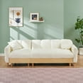 thumbnail image 1 of Modern Beige Technology Cloth Three-Seater Sofa 86.61 inches with Storage Cabinet, 1 of 11