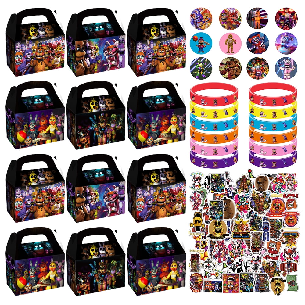 BcASA 12Pack Five Nights Party Gift Bags - Candy Bags for Kids Five Nights at Freddy's Birthday Party Supplies