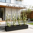 thumbnail image 1 of 86" H - 4 pcs Heavy-duty Garden Trellis  Metal Rustproof Climbing Plant Supports Easy Assembly, 1 of 8