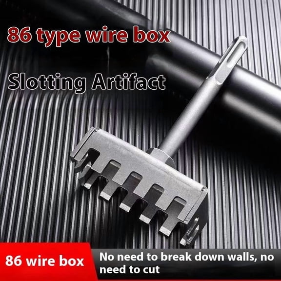 86 Line Box Square Drill Hole Opener Electric Hammer Hole Expansion Plumber Electrician Wall Slotting Installation Socket Tool