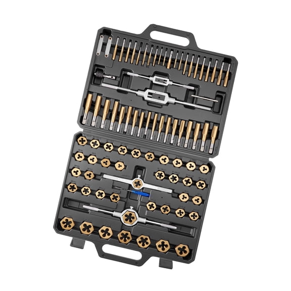 86 Pcs Tap and Die Set, Metric & SAE Threading Tool Kit with Storage Case