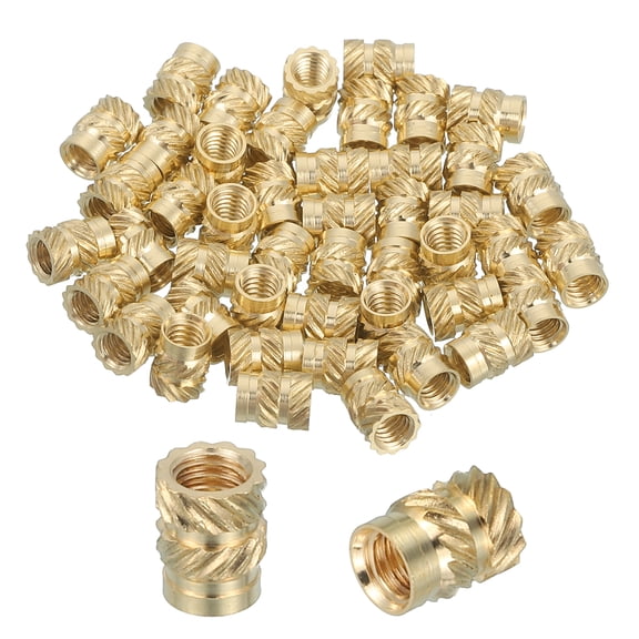 86 Pcs Threaded Inserts, M2.5 Brass Heat Set Insert for 3D Printing, M2.5x3.5x4.5mm