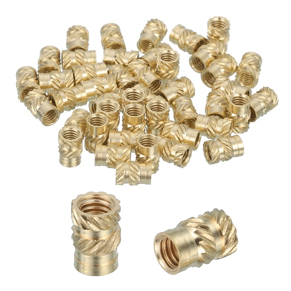 86 Pcs Threaded Inserts, M2.5 Brass Heat Set Insert for 3D Printing, M2.5x3.5x5mm