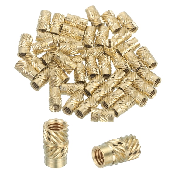 86 Pcs Threaded Inserts, M2.5 Brass Heat Set Insert for 3D Printing, M2.5x3.5x6mm