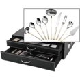 thumbnail image 1 of 86-Piece Stainless Steel and Gold Flatware Set for 12 - Heavyweight 18/10 Silverware, Stripped Gold, 1 of 1