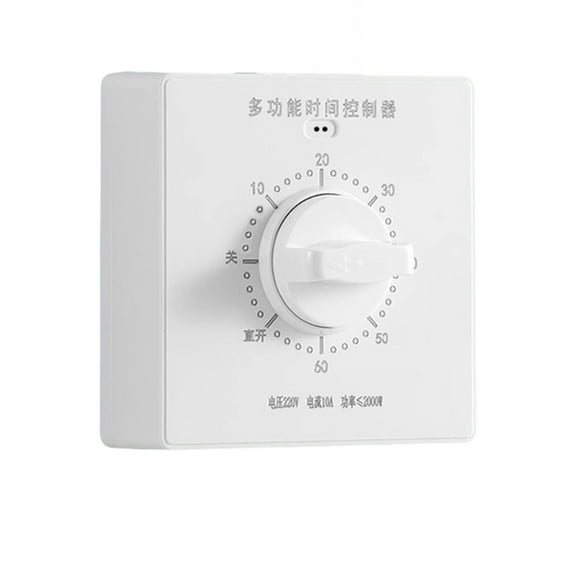 86 Type Mechanical Timer Switches Adjustable Delay Up to 120 Minutes with Indicators Light for Kitchen and Bathroom Use
