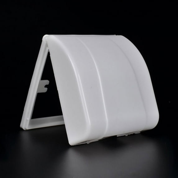 86 Type Power Outlet Supplies Splash-Proof Box Plastic Self-Adhesive Switch Protective Cover Protection Socket Electric Plug Cover Socket Waterproof Box WHITE