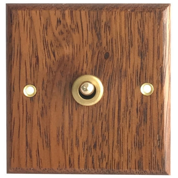 86 Type Solid Wood Panel Switch Wall Light Retro Brass Toggle Switch Wood Grain Electrical Switch Socket 1- Switch