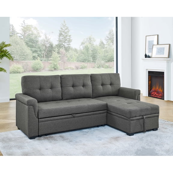 86'' Upholstered Pull-Out Sofa Bed