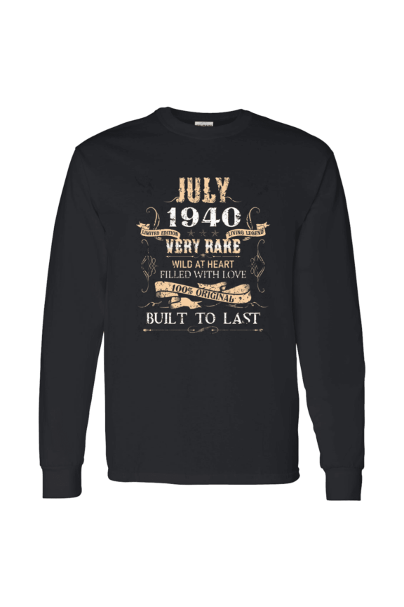 86 Years Old 86Th Birthday Legend Vintage July 1940 Bday Long Sleeve Shirt