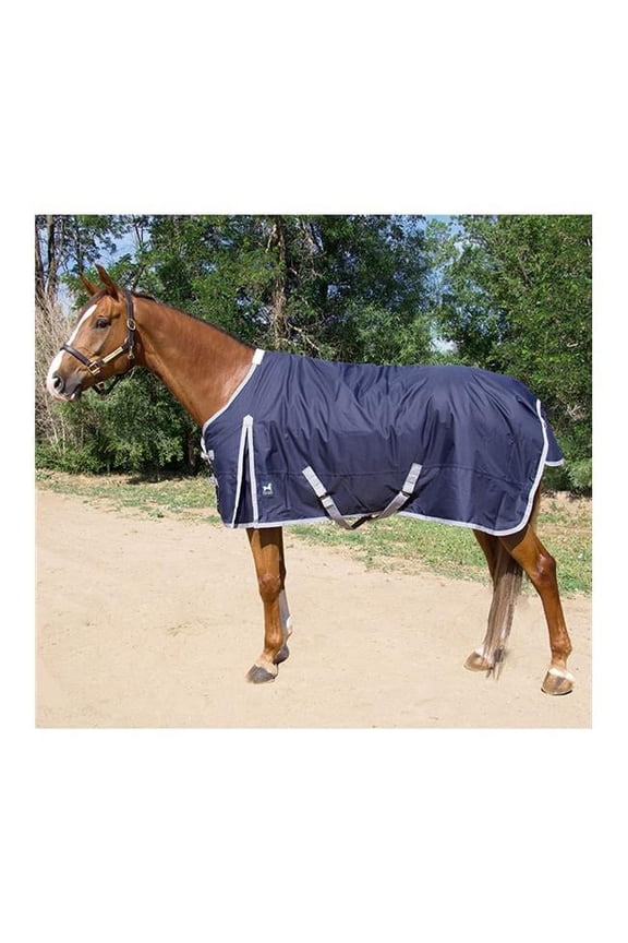 86 in. 600 Denier Atlas Turnout Sheet Blanket, Navy