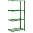 thumbnail image 1 of 86 x 36 x 21 in. Nexel Poly Green Epoxy Add-On Unit 5 Tier Wire Shelving, 1 of 1