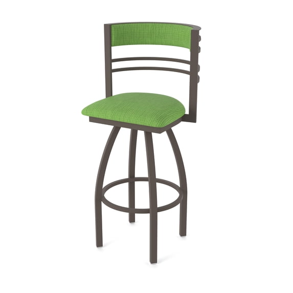 860 Hunter 25" Swivel Counter Stool with Bronze Finish and Graph Parrot Seat and Back