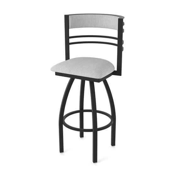 860 Hunter 30" Swivel Bar Stool with Black Wrinkle Finish and Graph Alpine Seat and Back