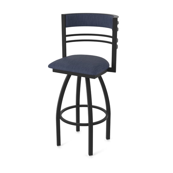 860 Hunter 30" Swivel Bar Stool with Black Wrinkle Finish and Graph Anchor Seat and Back